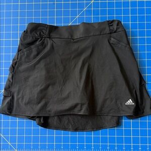 adidas Black Tennis Skirt Ruffle Back Size M